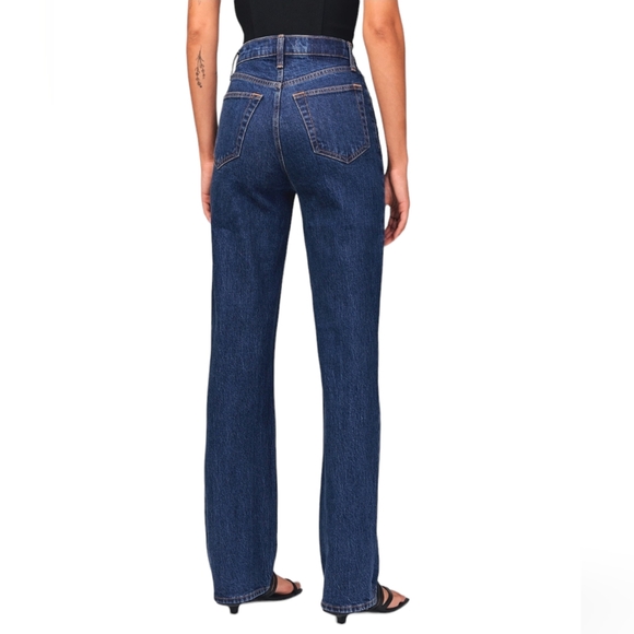 Abercrombie & Fitch Plus Size 37 24 '90s Straight Ultra High Rise Jean NWT - Picture 6 of 12